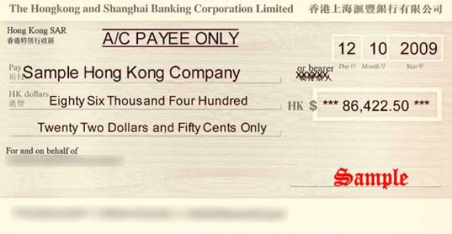 How to write a cheque hsbc credit